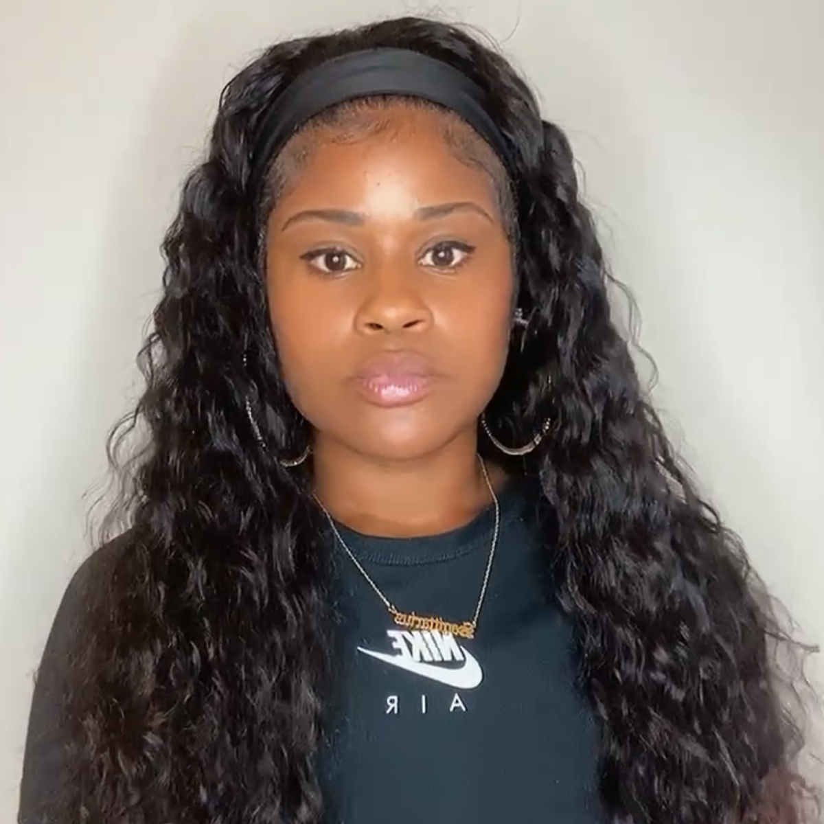 Indian Curly Headband Wig